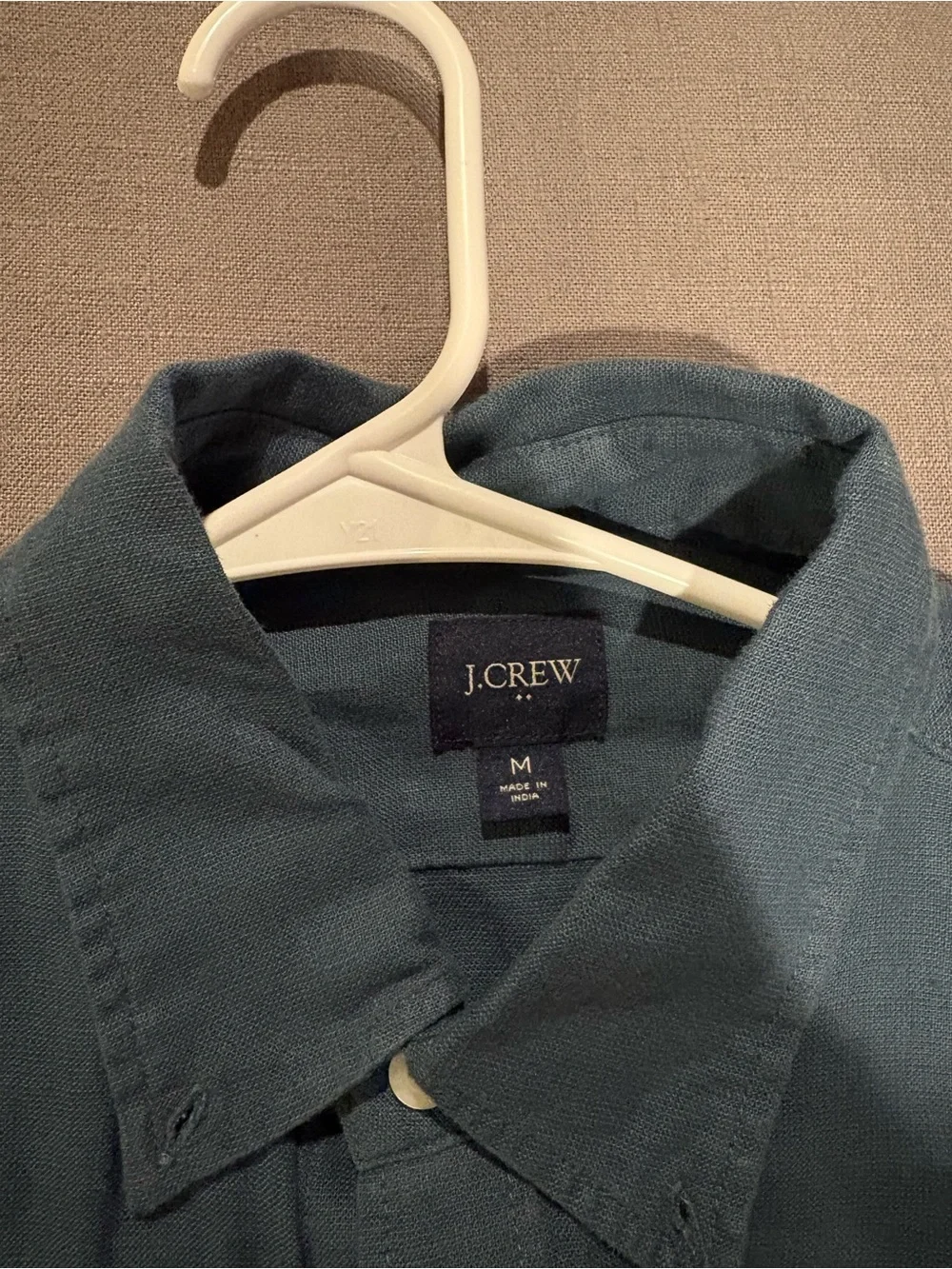 Men's Blue Linen Shirt - Classic Long Sleeve